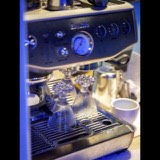 The Breville espresso machine at the Studio San Francisco coffee bar
