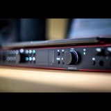 Focusrite Scarlett 18i20 audio interface, the eight-input front end used for every session at Studio San Francisco